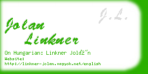 jolan linkner business card